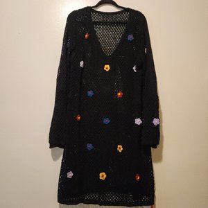 Cider 3D Floral Crochet Knitted Dress Curve & Plus